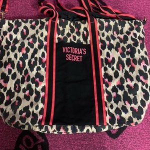 Victoria’s Secret leopard pink print tote.